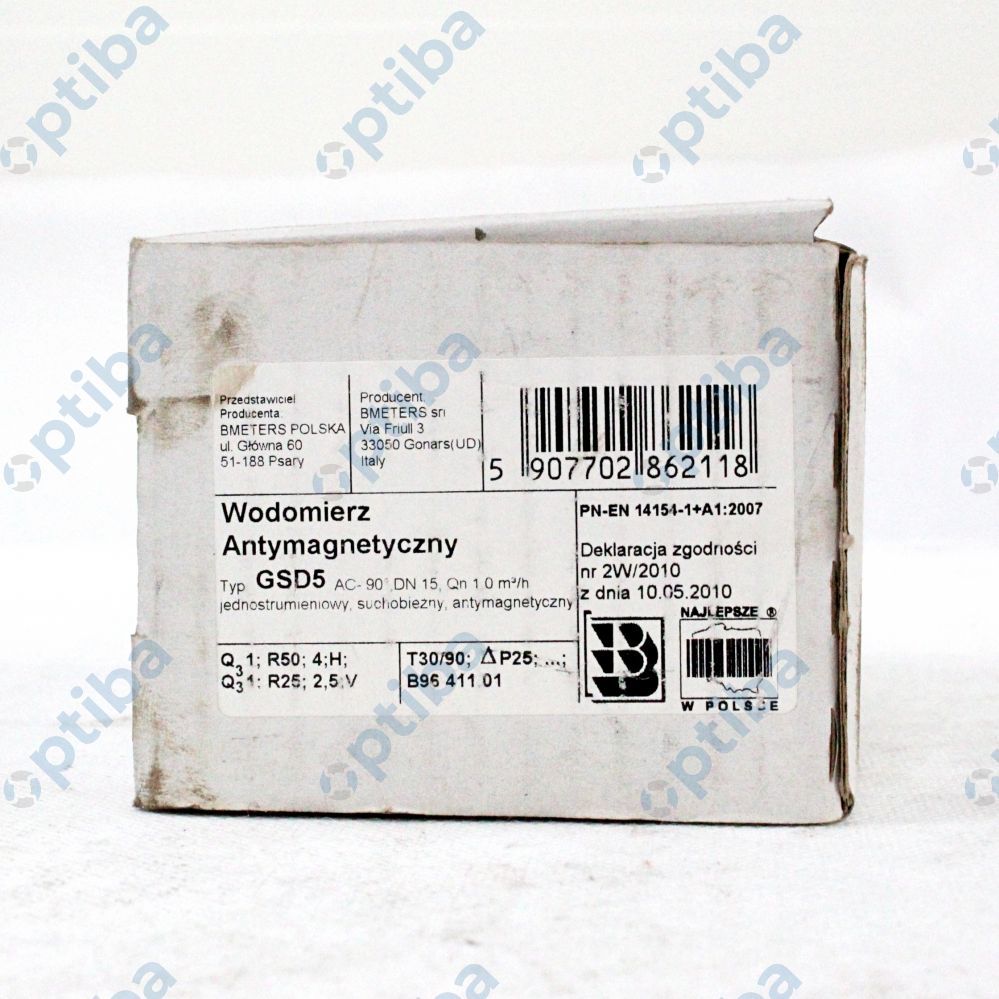 Wodomierz antymagnetyczny jednostrumieniowy suchobieżny GSD5 1/2