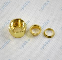 Zestaw nakrętek i pierścieni do rurki 12mm