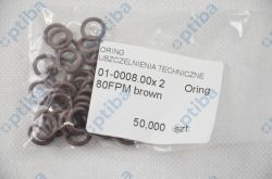 Oring 8x2 FPM 80 brązowy