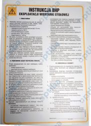 Instrukcja BHP eksploatacji wiertarki TD/C09