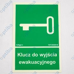 Znak BHP Klucz do wyjścia ewakuacyjnego AC026