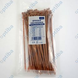 Zestaw opasek zaciskowych 3.6x200mm brązowy